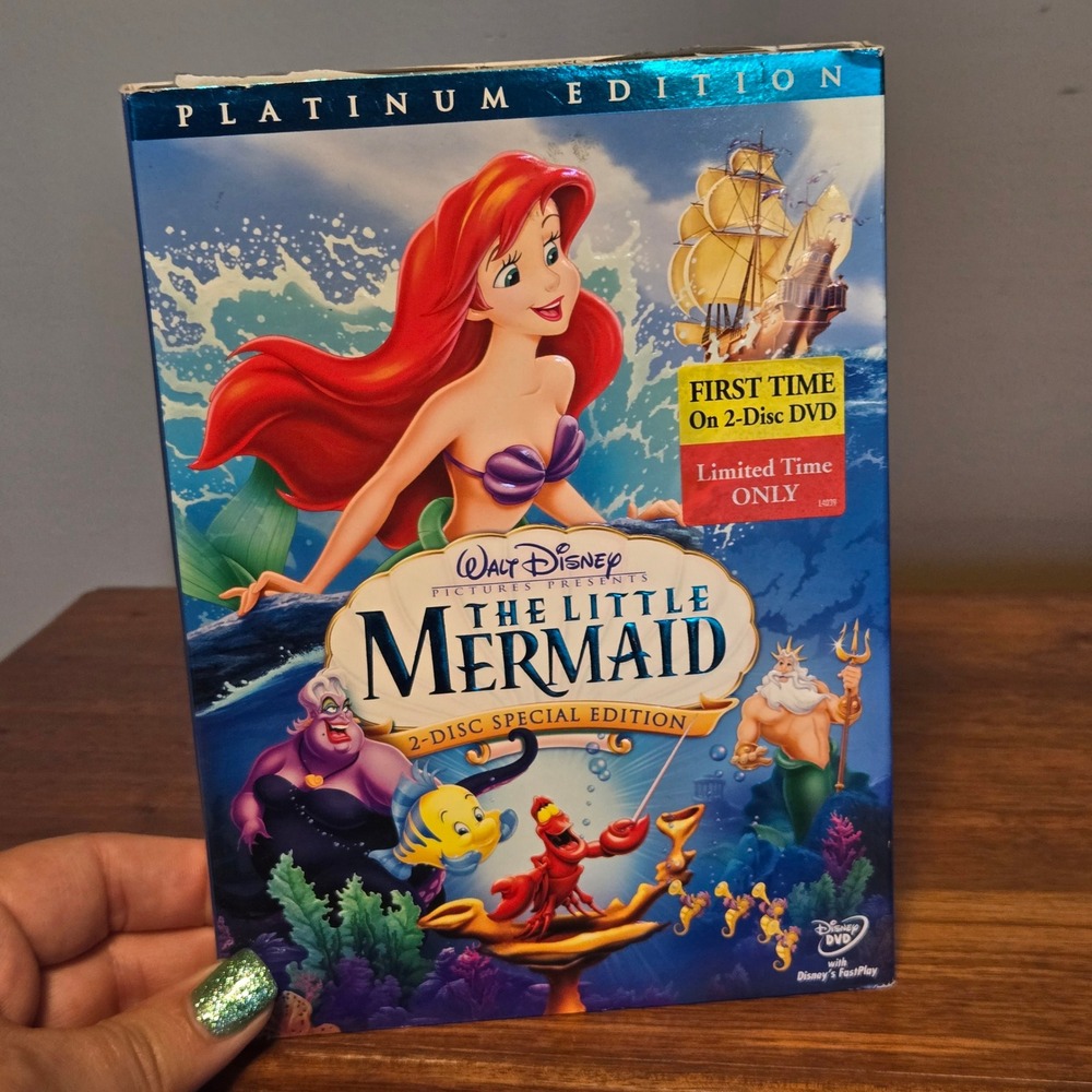 Disney The Little Mermaid DVD Platinum Edition 2-Disc Special Edition 2006 Slip